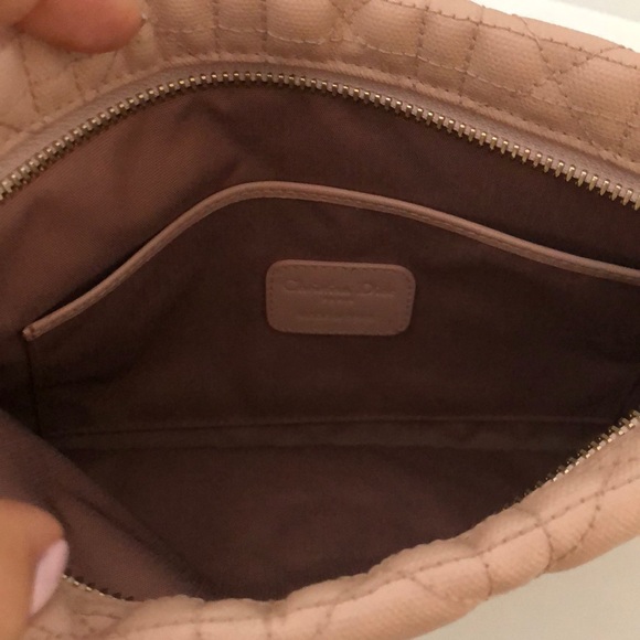 Dior Baby Pink Canvas Clutch - Picture 2 of 3